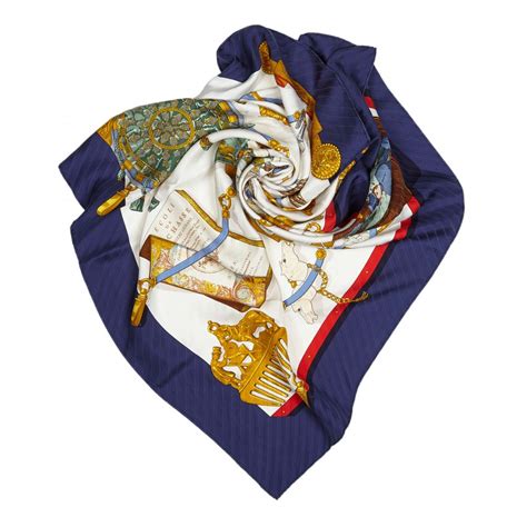 foulard hermes vintage usati 87/83 cm seta silk golf desing 